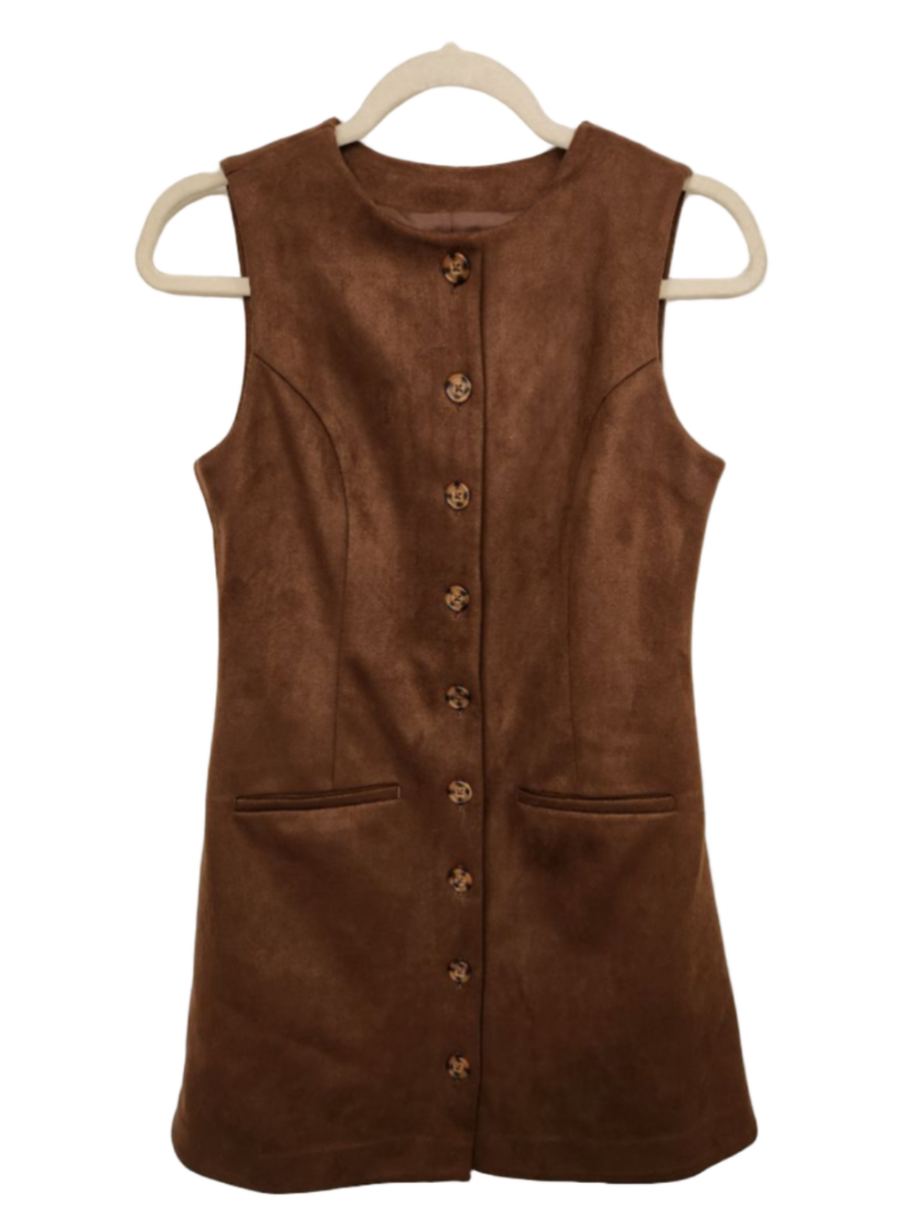 Wild Fable Brown faux suede Sleeveless Mini Dress Size S